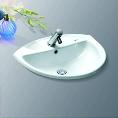 Lavabo âm bàn INAX GL-2396V (Chống khuẩn - Màu trắng)