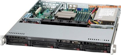 Server SUPERMICRO USA 1U SERVER RACK SC813MTQ-350CB X3430 SATA (Intel Xeon X3430 2.40GHz, RAM 2GB, HDD 250GB SATA, 350W)