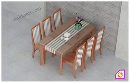 Bộ bàn ghế nhà hàng gỗ xoan đào BGA12