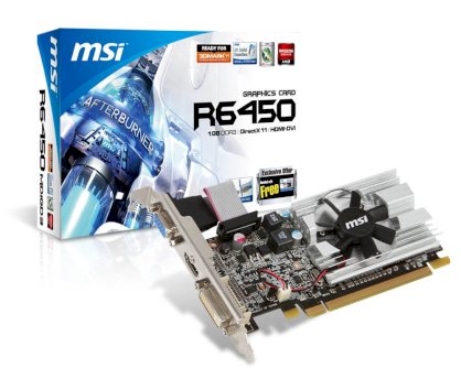 MSI R6450-MD1GD3/LP (ATI Radeon HD 6450, GDDR5 1024MB, 64 bits, PCI-E 2.1)