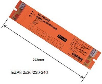 Chấn lưu dùng cho bóng đèn huỳnh quang T5 & T8 Osram EZ-P8 2x18W, 2x36W TQ