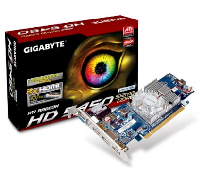 Gigabyte GV-R545D2-512D (AMD Radeon HD 5450, GDDR2 512MB, 64 bit, PCI-E 2.1)