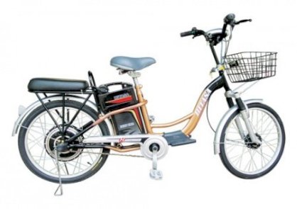 Xe đạp điện Hitasa Min-06 (Nâu đen)