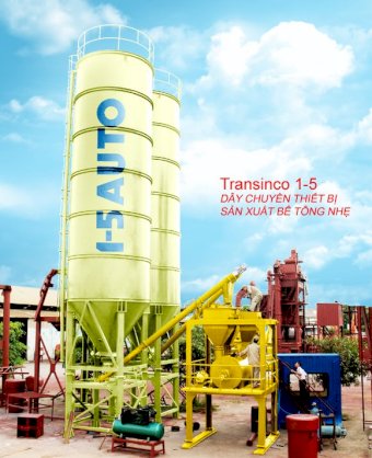Dây chuyền sản suất bê tông nhẹ Transinco 1-5 80 m3/ca