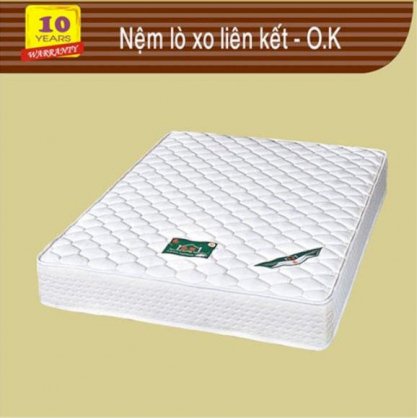 Nệm lò xo liên kết O.K 2 viền - 2 mặt vải 198 x 178 x 22cm