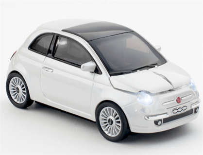 Chuột ôtô Clickcar FIAT 500 NEW wireless pearl white