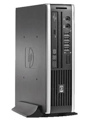 Máy tính Desktop HP Compaq 8000f Elite Ultra-Slim Desktop PC VS812UT-BLO (Intel Core 2 Duo E8400 3.00GHz, RAM 2GB, HDD 160GB, VGA Intel GMA X4500HD, Windows 7 Professional 32 bit, Không kèm màn hình)