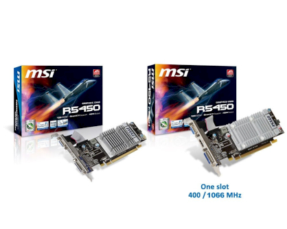 MSI R5450-MD1GD3H/LP (ATI Radeon HD 5450, GDDR3 1024MB, 64 bit, PCI-E 2.0)