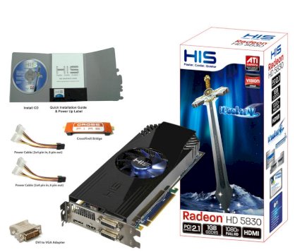HIS HD 5830 iCooler V Turbo H583FNT1GD (ATI Radeon HD 5830, GDDR5 1024MB, 256-bit, PCI-E 2.1)