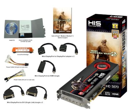 HIS HD 5870 H587F2G6DG (ATI Radeon HD 5870, GDDR5 2048MB, 256-bit, PCI-E 2.1)