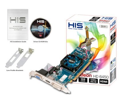HIS 6450 Fan H645F1G (ATI Radeon HD 6450, GDDR3 1024MB, 64-bit, PCI-E 2.1)