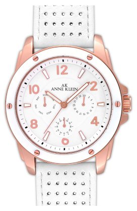 Đồng hồ đeo tay AK Anne Klein Leather Strap Round Watch AK06