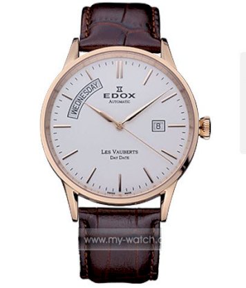 Đồng hồ đeo tay Edox Les Vauberts Automatic Day Date 83007.37R.AIR 