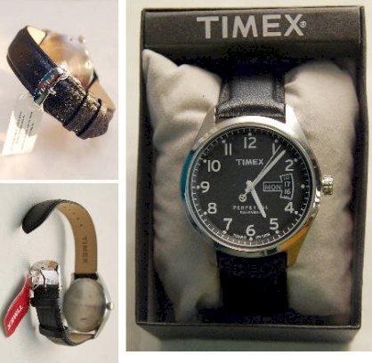 Đồng hồ đeo tay Timex T-Series Perpetual Calendar Black Leather Strap 