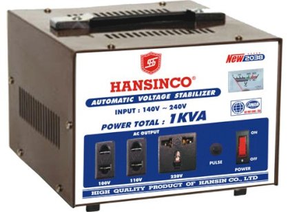 Ổn áp kiểu nằm HANSINCO 1KVA (140V-240V)