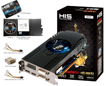 HIS 6870 Fan H687FN1GD (ATI Radeon HD 6870, GDDR5 1024MB, 256-bit, PCI-E 2.1)