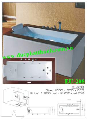 Bồn tắm xông hơi Euroking  EU-208