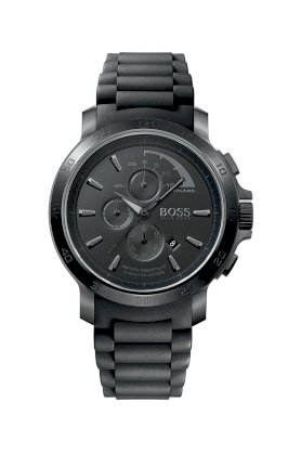 Đồng hồ Hugo Boss Watch, Men's Black Silicone Strap 1512393