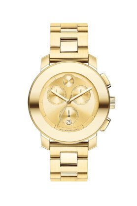 Đồng hồ Movado Watch, Swiss Chronograph Bold Medium Gold Tone Stainless Steel Bracelet 38mm 3600076