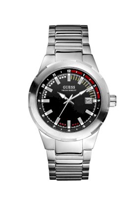 Đồng hồ Guess Watch, Men's Stainless Steel Bracelet 43mm U96007G1