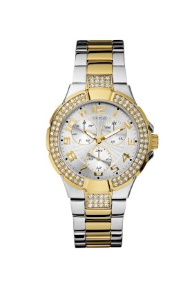 Đồng hồ Guess watch, Two Tone Stainless Steel Bracelet 41mm U14007L1