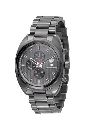 Đồng hồ Emporio Armani Watch, Men's Chronograph Gray Ion Plated Stainless Steel Bracelet AR5913