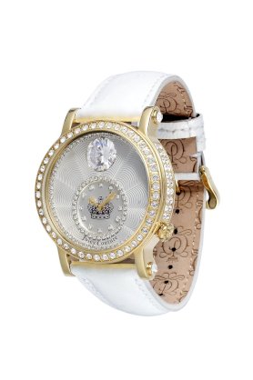Đồng hồ Juicy Couture Watch, Women's Queen Couture White Leather Strap 1900685