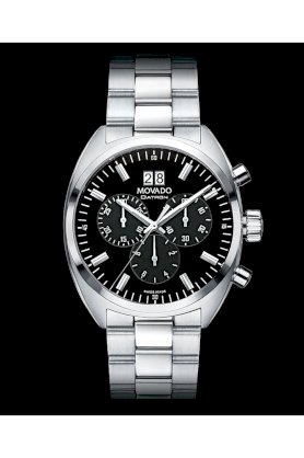 Movado Watch, Men's Swiss Chronograph Datron Stainless Steel Bracelet 40mm 0606476