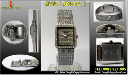 Đồng hồ đeo tay Piaget 2 kim. đính đá. quazt. hàng siêu cao cấp. S-APG201-S(1)