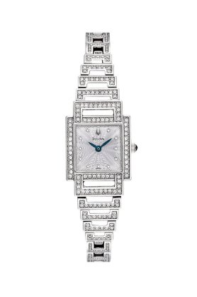 Đồng hồ Bulova Watch, Women's Crystal Accent Stainless Steel Bracelet 96L140