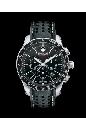 Movado Watch, Men's Swiss Chronograph Series 800 Black Calf Leather Strap 42mm 2600096
