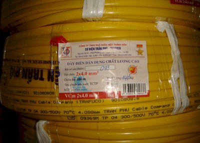 Dây điện đôi mềm bọc PVC Trần Phú – 2x0,75