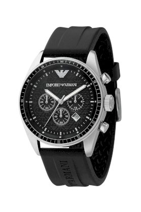 Đồng Hồ Emporio Armani Watch, Men's Chronograph Black Rubber Strap AR0527