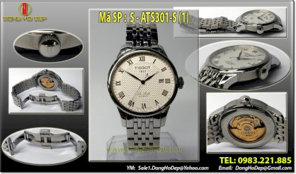 Đồng hồ đeo tay Tissot 3 kim lịch ngày cơ automatic siêu cao cấp. S-ATS301-S(1)