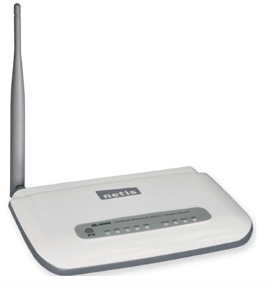 Netis DL-4302 150Mbps Wireless-N ADSL2+ Modem Router / 5dBi external antenna