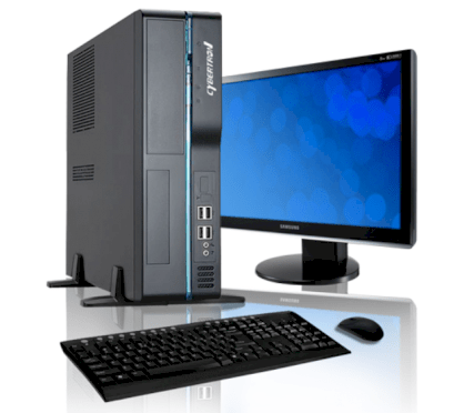 Máy tính Desktop CybertronPC Essential E2200 Intel Dual Core (PCESS2IDE2200) Q8400 (Intel Core 2 Duo Q8400 2.66GHz, RAM 8GB (2x4GB), HDD 2TB, VGA Onboard, PC DOS, Không kèm màm hình)