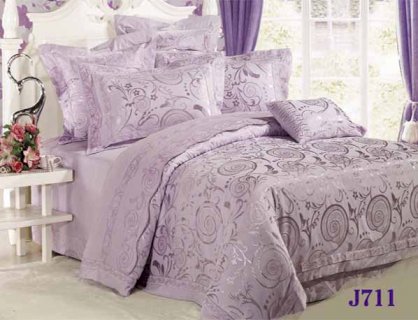 Bộ chăn ga gối satin tơ tằm Julia J711