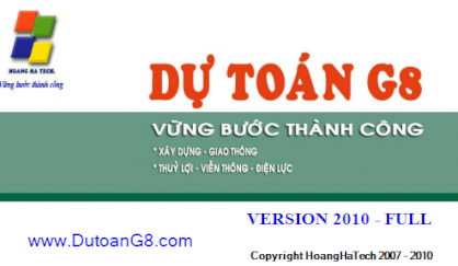 Phần Mềm Dự Toán G8 - bản Enterprise