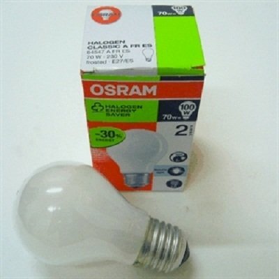 Bóng Halogen tròn Osram E27-70W (vỏ đục)