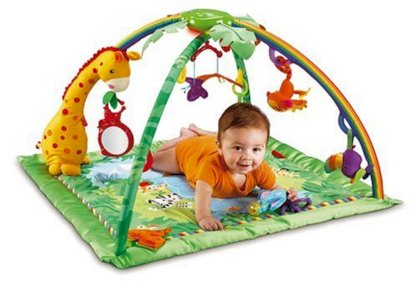 Thảm chơi Fisher Price hươu cao cổ K4562 (Rainforest Melodies and Lights Deluxe Gym) 
