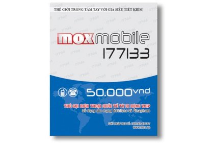 Thẻ điện thoại quốc tế VOIP Moxmobile 177133 mệnh giá 50.000