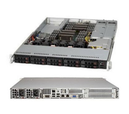 Server Supermicro SuperServer 1027R-N3RF (Black) (SYS-1027R-N3RF) E5-2665 (Intel Xeon E5-2665 2.40GHz, RAM 4GB, 700W, Không kèm ổ cứng)