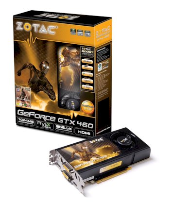 ZOTAC Synergy GeForce GTX 460 [ZT-40402-10P] (NVIDIA GTX460, 1GB GDDR5, 256-bit, PCI-E 2.0)