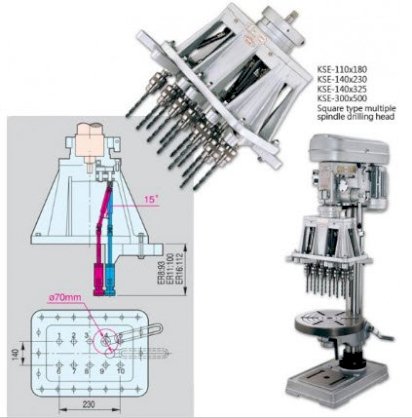 Đầu khoan đa trục Kingsang KSE-110x180 Rectangular