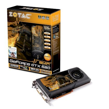 ZOTAC AMP! GeForce GTX 580 [ZT-50106-10P] (NVIDIA GTX 580, 1536MB GDDR5, 384-bit, PCI-E 2.0)