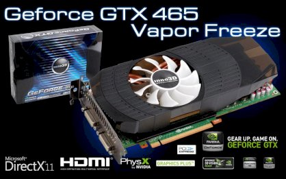 Inno3D Geforce GTX 465 Vapor Freeze (NVIDIA GTX 465, 1GB GDDR5, 256-bit, PCI-E 2.0)