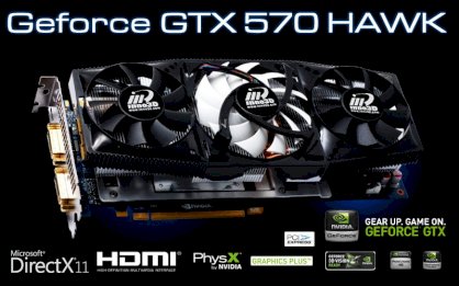 Inno3D Geforce GTX 570 Hawk (NVIDIA GTX 570, 1280MB GDDR5, 320-bit, PCI-E 2.0)