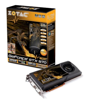 ZOTAC AMP! GeForce GTX 570 [ZT-50202-10P] (NVIDIA GTX 570, 1280MB GDDR5, 320-bit, PCI-E 2.0)