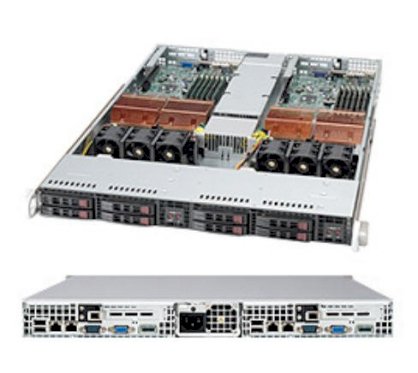 Server Supermicro SuperServer 1025TC-TB (Black) (SYS-1025TC-TB) E5420 2P (2x Intel Xeon E5420 2.50GHz, RAM 4GB, 780W, Không kèm ổ cứng)