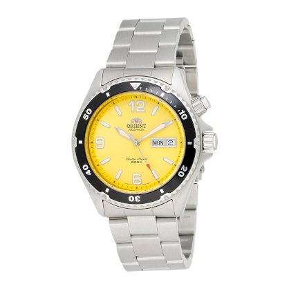 Orient Men's CEM65001YW Mako Yellow Dial Automatic Dive Watch
